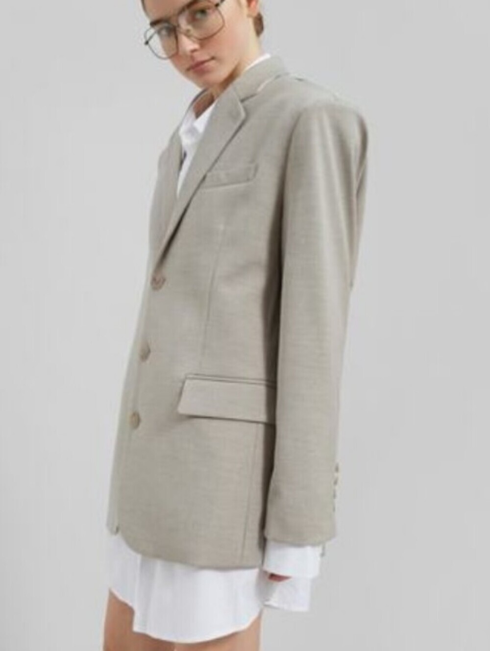 Frankie Shop Blazer Oversized Light Grey XS Small Gelso - Picture 1 of 14